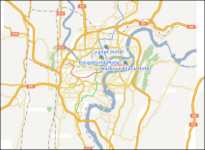chongqing hotel map