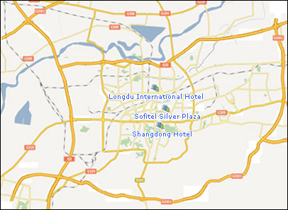 Jinan Hotel Map