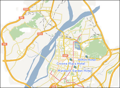 Nanjing Hotel Map